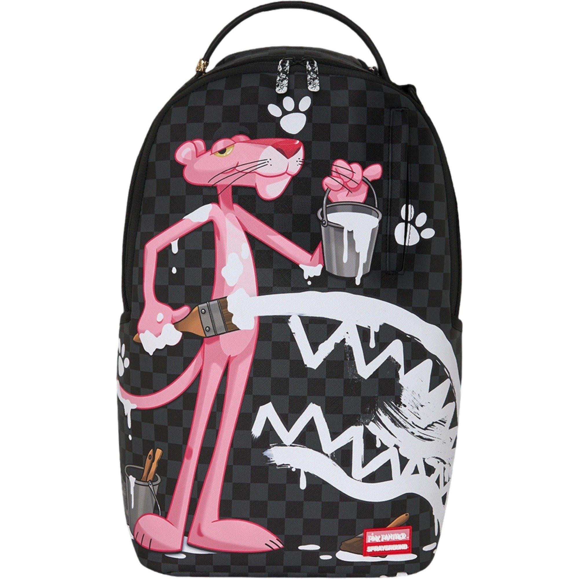 Sprayground Pink Panther Painting Backpack - BLACK/PINK